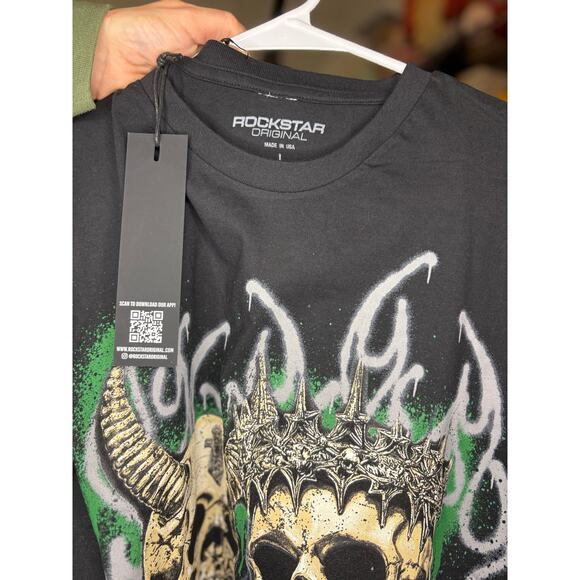 NWT Sz. L - Men's Tenacity Skull Couple Tee (Black) - Picture 2 of 3